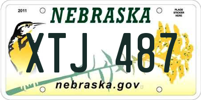 NE license plate XTJ487