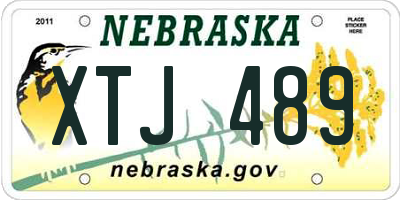 NE license plate XTJ489