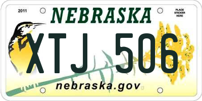 NE license plate XTJ506