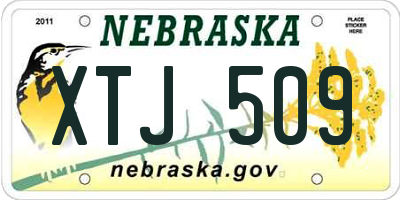NE license plate XTJ509