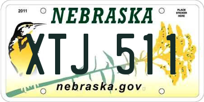 NE license plate XTJ511
