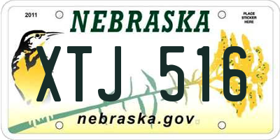 NE license plate XTJ516