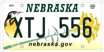 NE license plate XTJ556