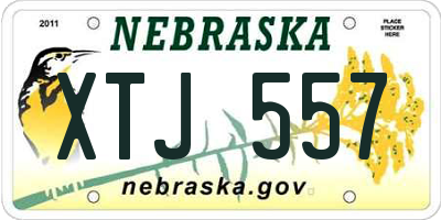NE license plate XTJ557