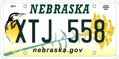 NE license plate XTJ558