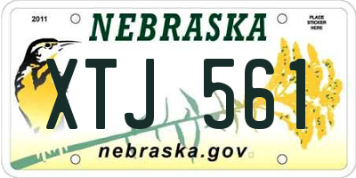 NE license plate XTJ561