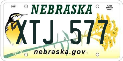 NE license plate XTJ577