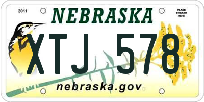 NE license plate XTJ578