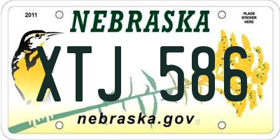 NE license plate XTJ586