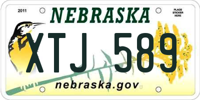 NE license plate XTJ589