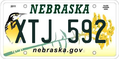 NE license plate XTJ592