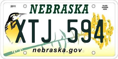 NE license plate XTJ594