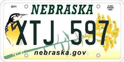 NE license plate XTJ597