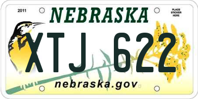 NE license plate XTJ622