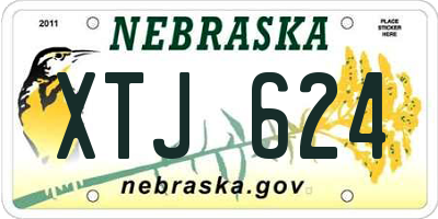 NE license plate XTJ624