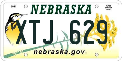NE license plate XTJ629