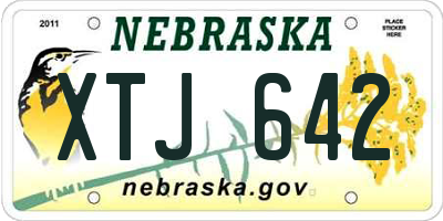 NE license plate XTJ642