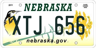 NE license plate XTJ656