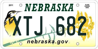NE license plate XTJ682