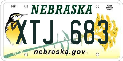 NE license plate XTJ683