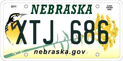 NE license plate XTJ686