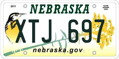 NE license plate XTJ697
