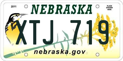 NE license plate XTJ719