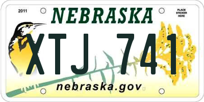 NE license plate XTJ741