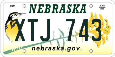 NE license plate XTJ743