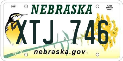 NE license plate XTJ746