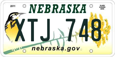 NE license plate XTJ748