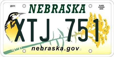 NE license plate XTJ751