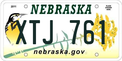 NE license plate XTJ761