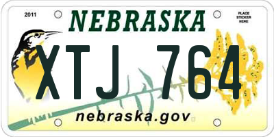 NE license plate XTJ764