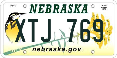 NE license plate XTJ769