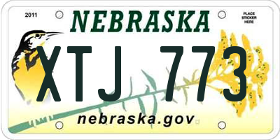 NE license plate XTJ773
