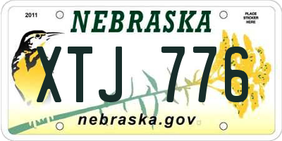NE license plate XTJ776