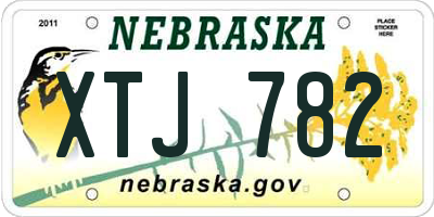 NE license plate XTJ782