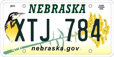 NE license plate XTJ784