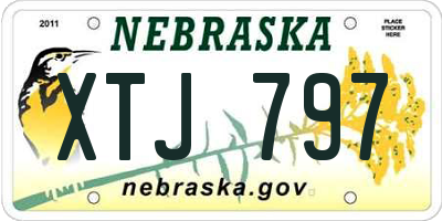 NE license plate XTJ797