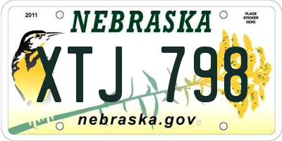 NE license plate XTJ798