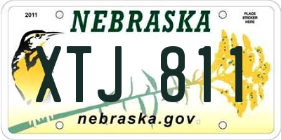 NE license plate XTJ811