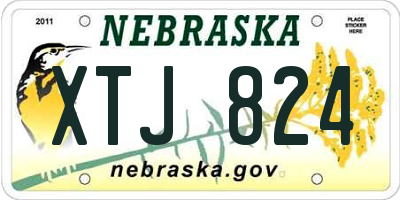 NE license plate XTJ824