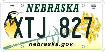 NE license plate XTJ827