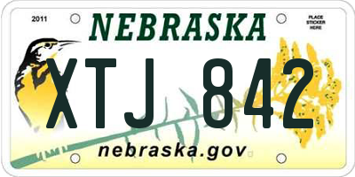NE license plate XTJ842