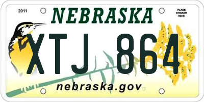 NE license plate XTJ864