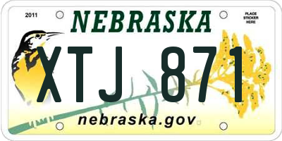 NE license plate XTJ871