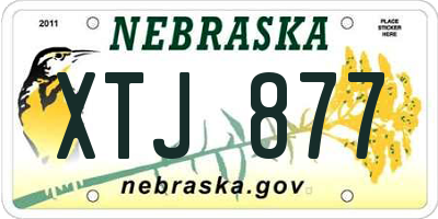 NE license plate XTJ877