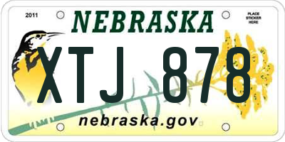 NE license plate XTJ878