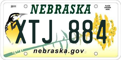NE license plate XTJ884